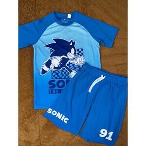 H&M Sonic the Hedgehog Boys Outfit Set Size 8/10 – Shirt & Shorts Matching Set